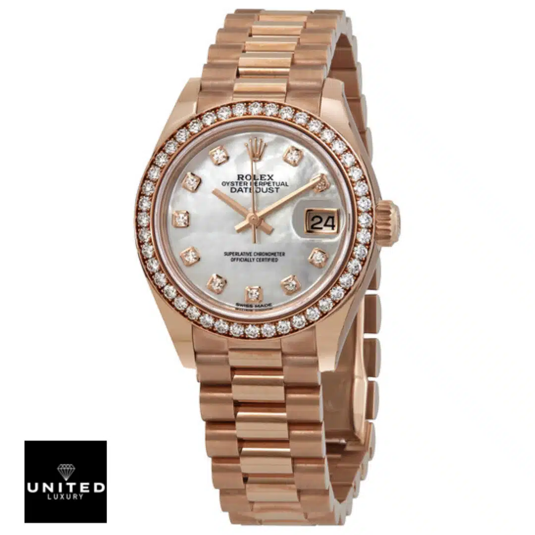 Rolex Datejust 279171 Rolex Datejust diamond 279171 diamond bezel white background