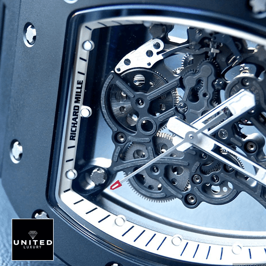 Richard Mille RM 055 Richard Mille RM055 White Skeleton Black Bezel Replica