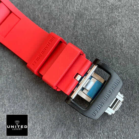 Richard Mille RM 35-02 Richard Mille Red Rubber Bracelet Replica steel clasp