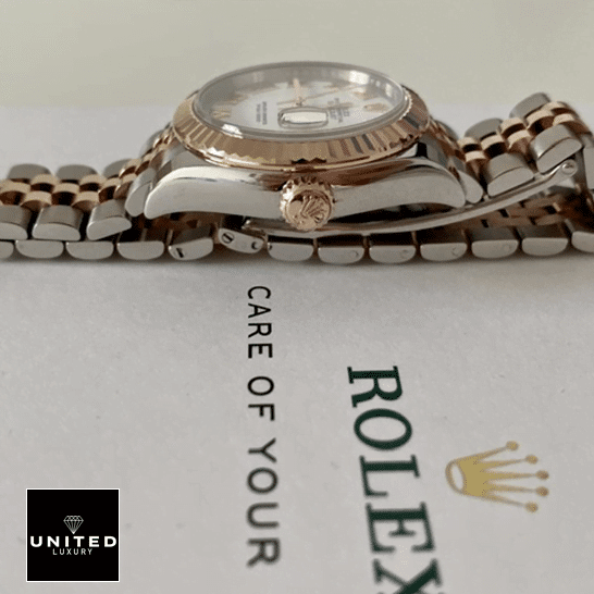 Rolex Lady-Datejust 279171-0021 Rolex Datejust 279171 Rose Gold Crown Pusher Rigth Side