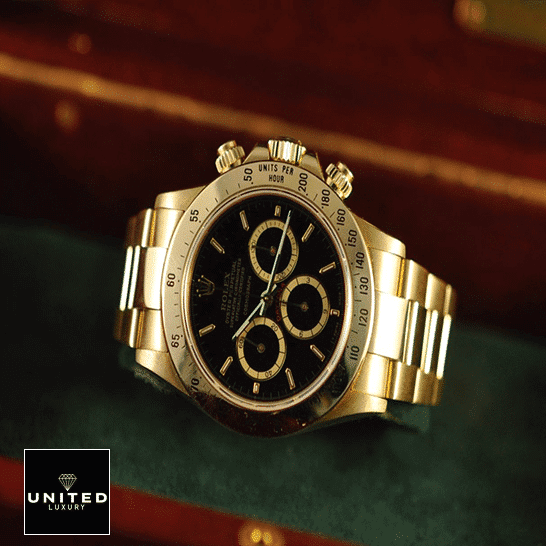 Rolex Daytona Cosmograph 16528 Rolex Daytona Cosmograph 16528 Yellow Gold Oyster Black Dial Replica