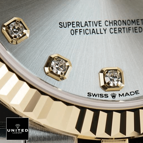 Rolex Datejust 278273 Rolex Datejust 278273-0020 Replica Slate Color Dial with Diamonds Fluted Bezel