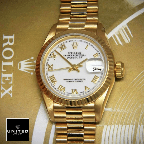 Rolex Datejust 116238 Gold Superior Replica Rolex Datejust 116238 White Romen Numerial Dials