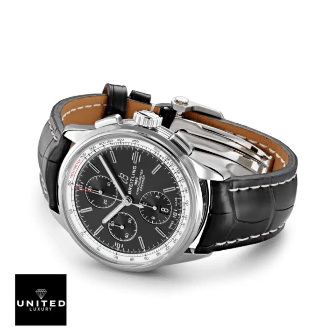 Breitling Premier Chronograph A13315351B1P2 Breitling Premier Chronometer Black Dial A13315351B1P2 Replica Stainless Steel case