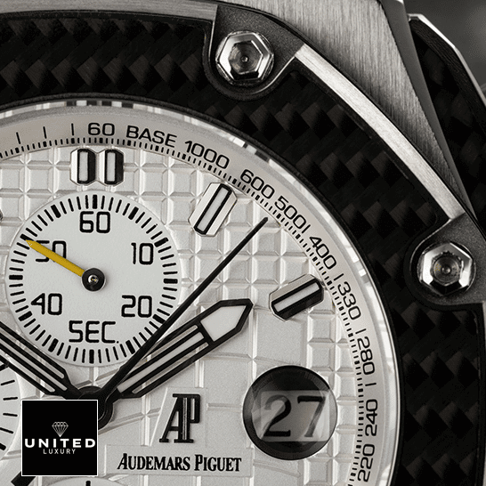 Audemars Piguet Royal Oak Offshore 26030IO.OO.D001IN.01 Audemars Piguet 26030IO.OO_.D001IN.01 White Dial Replica cyclops view