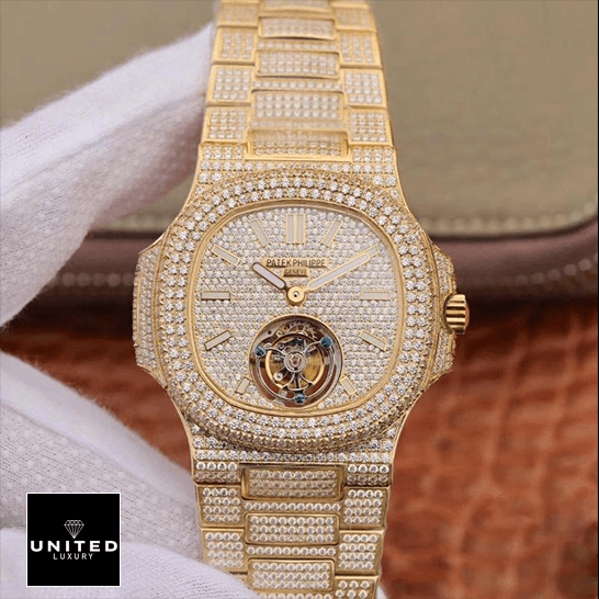 Patek Philippe Nautilus 5711/1A-018 Patek Philippe 5711 Tourbillion Diamond Dial Replica fornt view