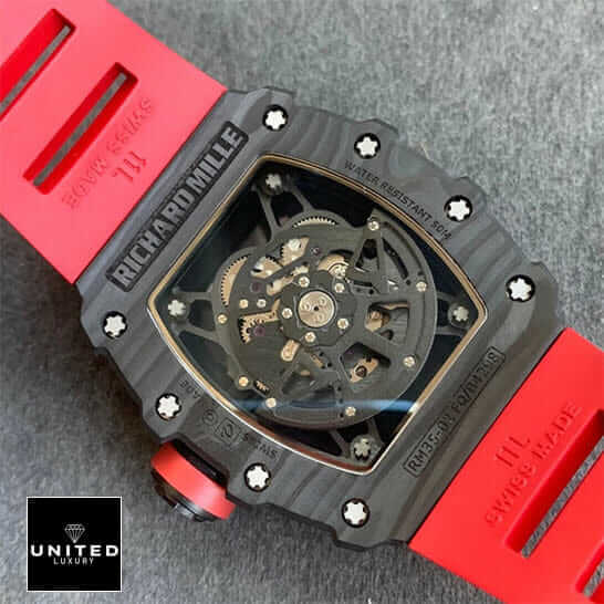 Richard Mille RM 35-02 Richard Mille Black Carbon Case RM3502 Replica upside view