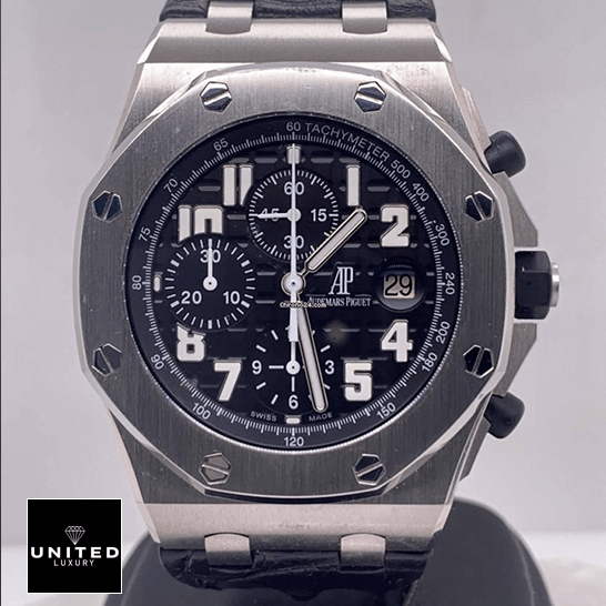 Audemars Piguet Royal Oak Offshore 25940SK.OO.D002CA.02 Audemars Piguet Black Dial Steel Bezel Replica crown / push button