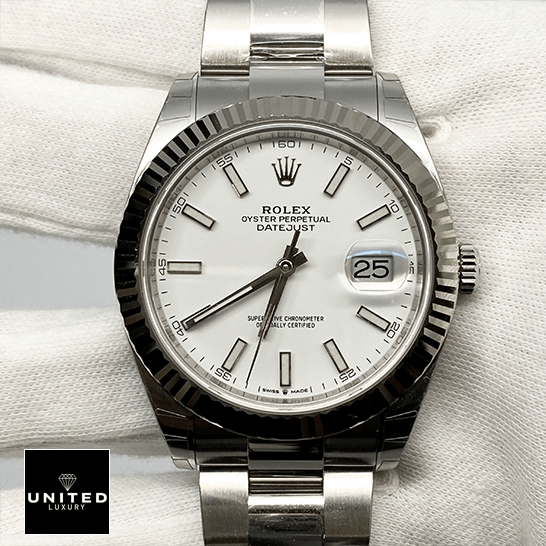 Rolex Datejust 126334 Rolex Perpetual Datejust White Dial Replica white background