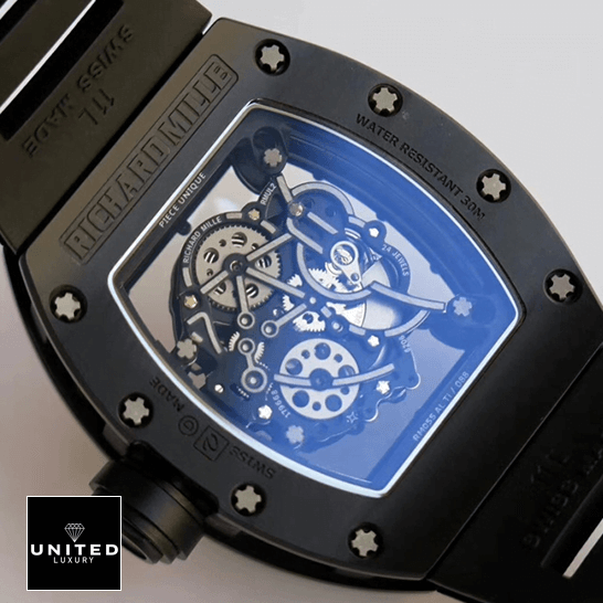 Richard Mille RM 055 Richard Mille RM055 Skeleton Black Dial Replica upside view