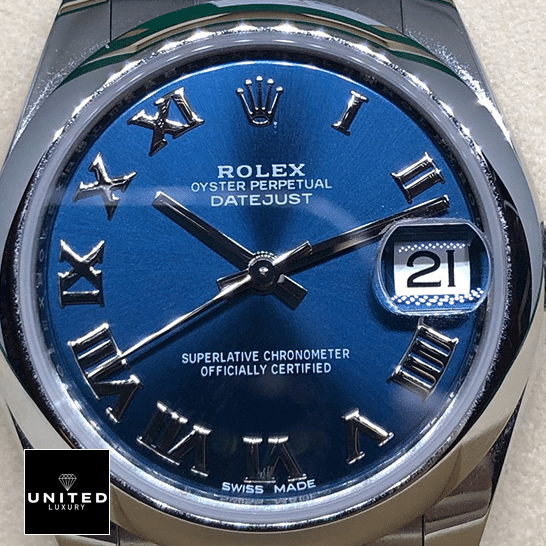 Rolex Datejust 178240-0037 Deluxe Replica Edition rolex datejust 178240 0037 replica dial Rolex Datejust 178240 Blue Dial with Romen Numerial Replica
