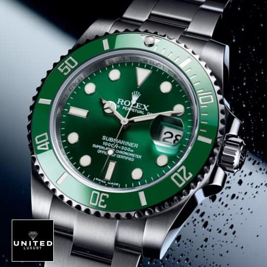Rolex Submariner Blaken 116611N Rolex Blaken Submariner Green Bezel black crown pusher
