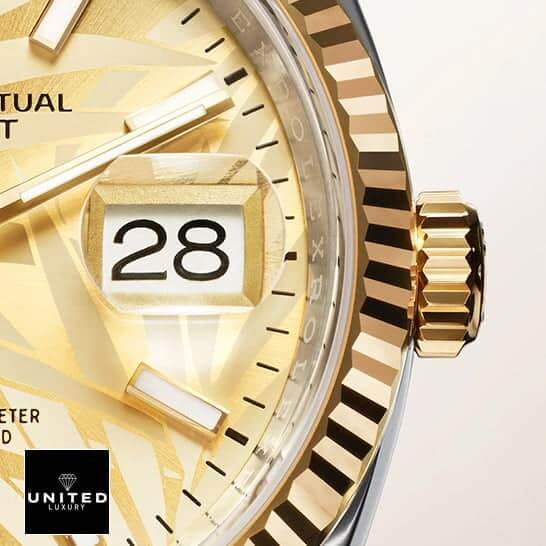 Rolex Datejust 126238 Rolex Datejust 36 126231-0033 Yellow Gold Fluted Bezel & Crown Pusher Replica