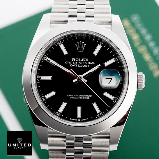 Rolex Datejust 118239 Black Dial Mirror Clone Quality Rolex Datejust 11823 Black Dial Steel Jubilee Replica next to warranty card