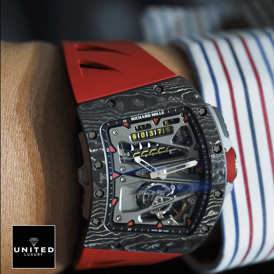 Richard Mille RM 70-01 Richard Mille RM7001 Black Bezel Red Bracelet Replica on the wrist