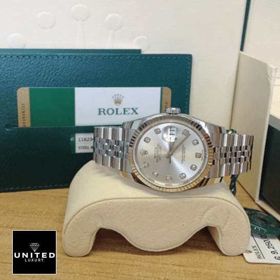 Rolex Datejust 116234 Silver Dial Perfect Duplicate 1:1 Rolex Datejust 36 116234-0084 Replica on the clock cushion & Guarantee Card