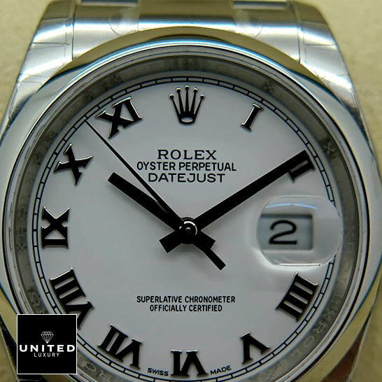 Rolex Perpetual Datejust 116200 White Romen Numerial Dial Replica