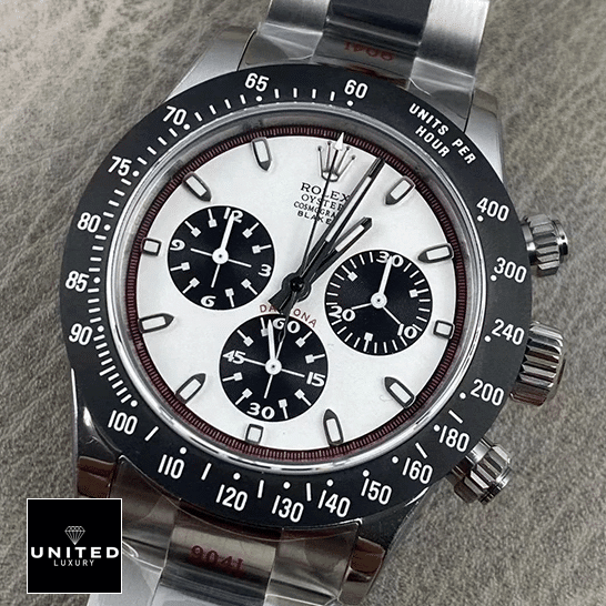 Rolex Cosmograph Daytona 16518 Rolex Blaken Daytona Cosmograph Replica stick makers black bezel white dial