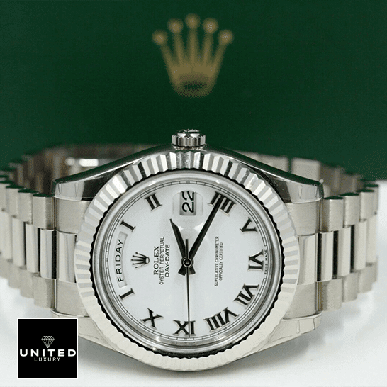 Rolex Day-Date II 218239 Rolex Day-Date II 218239 Replica & Rolex Box background