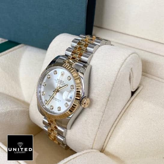 Rolex Datejust 16233 Signature Replica 1:1 312 Rolex Datejust 16233 Stainless Steel Case Gold Crown Pusher