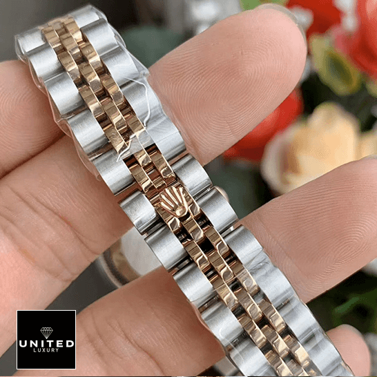 Rolex Datejust 278271 Rolex Everose Gold Jubilee Bracelet 278271 Replica on the hand
