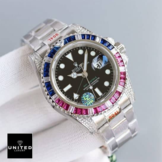 RolexGMT Master 116718LN Rolex GMT Master II 116710 Blue-Red Gem-Set Bezel Replica