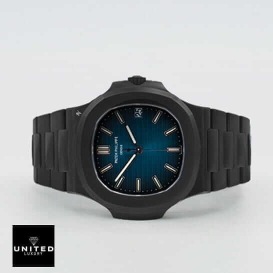 Patek Philippe Nautilus 5711/1A-010 Patek Philippe Geneve Blue Dial Replica white background side view