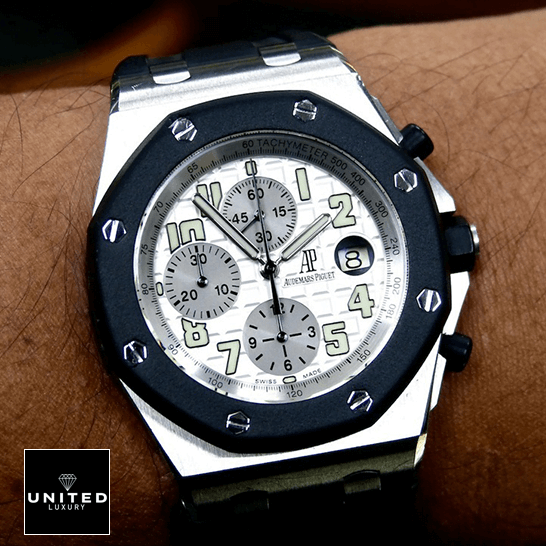 Audemars Piguet Royal Oak 25940SK.OO_.D002CA.02 White Dial Replica on the wrist