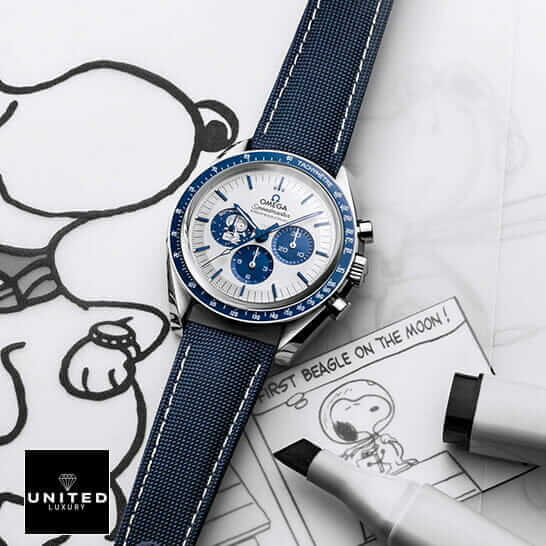 Omega Speedmaster Omega Speedmaster Snoopy White Dial Replica white background
