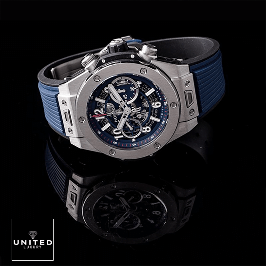 Hublot Big Bang Unico 411.JX.4802.RT Hublot Big Bang Unico Blue 84.394.-5471.NL_.7112.RX Replica black background