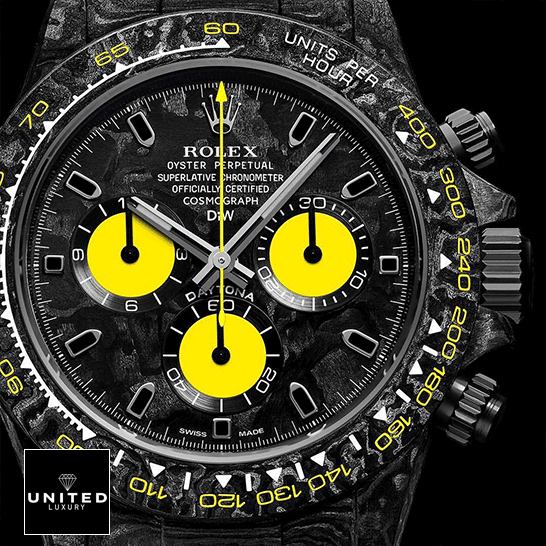 Rolex Cosmograph Daytona DIW Rolex Daytona 46490 Black Yellow Dial Replica