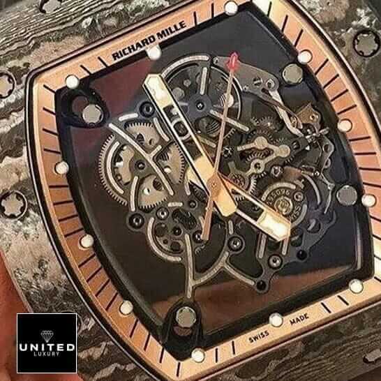 Richard Mille RM 055 Richard Mille Skeleton Brown Replica front view