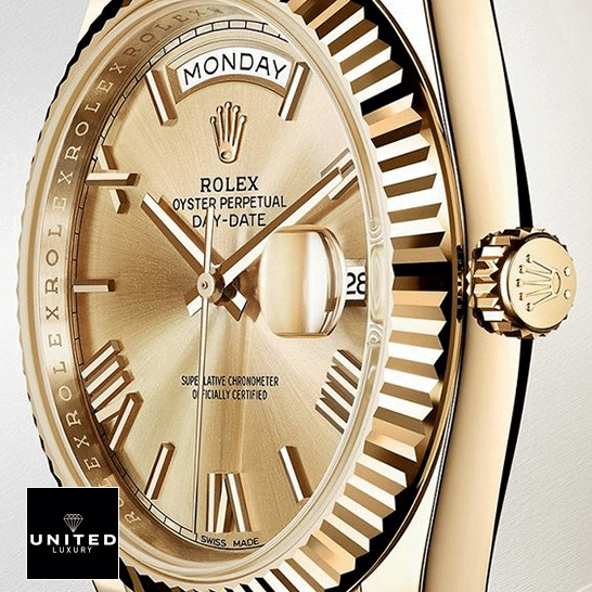 Rolex Day-Date 228238-0007 Rolex Day-Date II 228238-0007 KW Yellow Gold Champagne Dial Replica