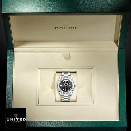 Rolex Day-Date 40 228349RBR-0002 Replica in the Green Rolex box