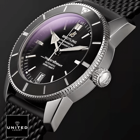 Breitling Superocean Heritage Automatic Black Dial Steel Case Replica side view