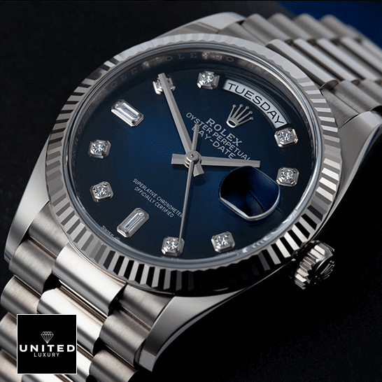 Rolex Day-Date 128239 Rolex Day-Date 36 7118-1200R-01 Replica Stainless Steel Bezel