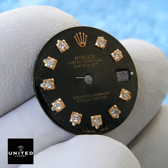 Rolex Datejust 12633BKDJ Black Dial Diamond Dot Replica on his hands