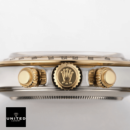 Rolex Daytona S.Steel Case Yellow Gold Crown & Button Pusher 16523 Replica