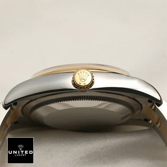 Rolex Datejust 116203 Rolex Datejust 116203 S.Steel Case Replica Yellow Gold Crown Pusher