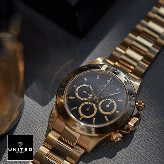 Rolex Daytona Cosmograph 16528 Rolex Daytona Cosmograph Yellow Gold Black Dial 16528 Oyster Replica