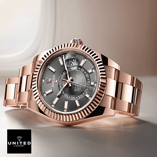 Rolex Sky-Dweller 326935-0007 Rolex Sky-Dweller 326935-0007 Everose Fluted Bezel Replica