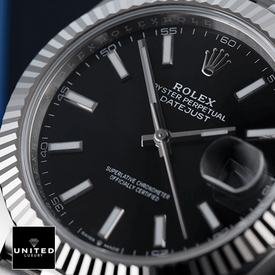 Rolex Datejust 126234 Perfect Clone Quality Rolex Datejust 126234 Black Gold Replica close analog view