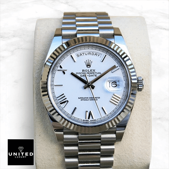 Rolex Day-Date 228235 Rolex Day-Date 228239 White Romen Numerial Replica Watch