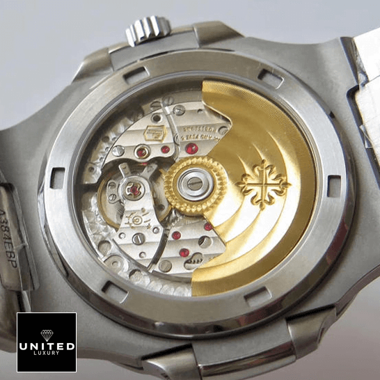 Patek Philippe Nautilus 5711/1A-011 Patek Philippe Nautilus 57111A-011 Steel Swiss Mechanism Replica upside view