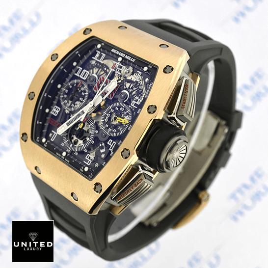 Richard Mille RM 011 Richard Mille Felipe Massa RM011RG Gold Rose Bezel Replica crown / push button
