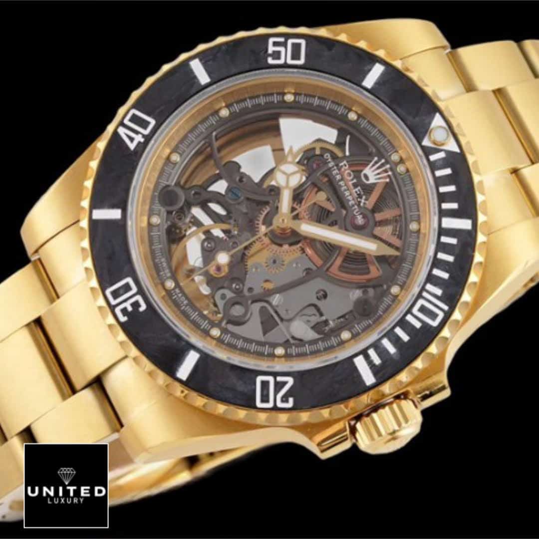 Rolex Black Bezel Tourbiliion Oyster Bracelet Bezel Replica