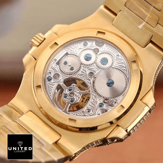 Patek Philippe Nautilus 5711/1A-018 Patek Philippe Gold Case Bracelet Replica upside view
