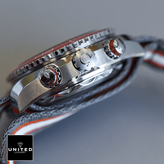 Omega Seamaster Planet Ocean 215.32.46.51.99.001 Omega Seamaster Stainless Steel Crown Push Button Replica crown on the logo