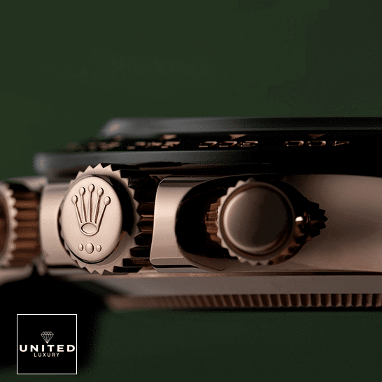 Rolex Cosmograph Daytona 116515LN Top Replica 1:1 Rolex Daytona Cosmograph 116515LN Rose Gold Button & Crown Pusher Replica