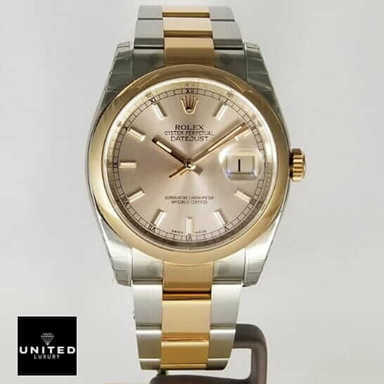 Rolex Datejust 126303 Two-Tone Premium Copy 1:1 rolex 126303 oyster replica2 Rolex Gold 126303 Oyster Replica front view and white background